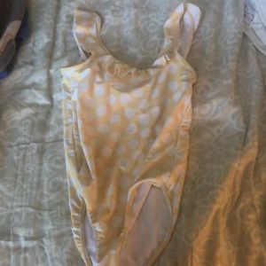 Yellow Polka Dot Kids One Piece